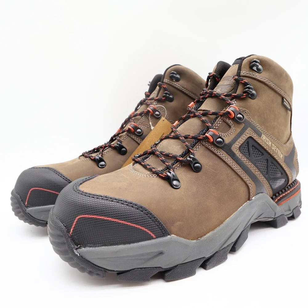 Irish Setter Boots Mens 12 D Crosby Leather Waterproof Safety Toe 83628 NIB